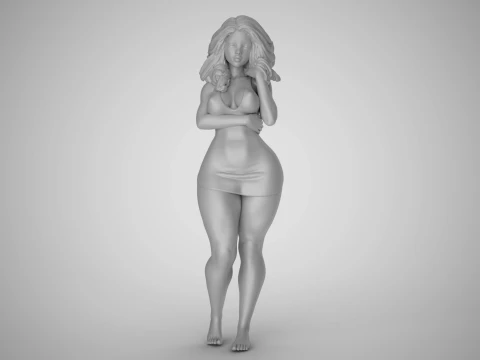 Tender Girl 3D Print Model