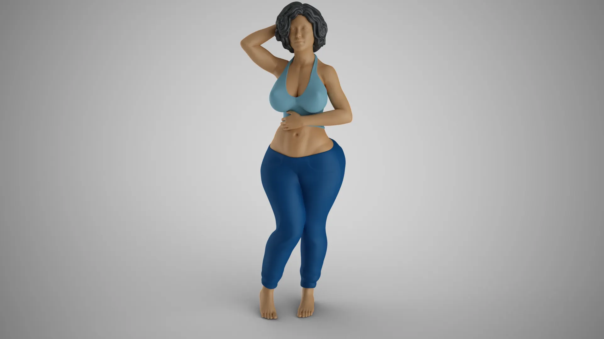 Tender Girl 4 3D Print Model .c4d .max .obj .3ds .fbx .stl .blend 
