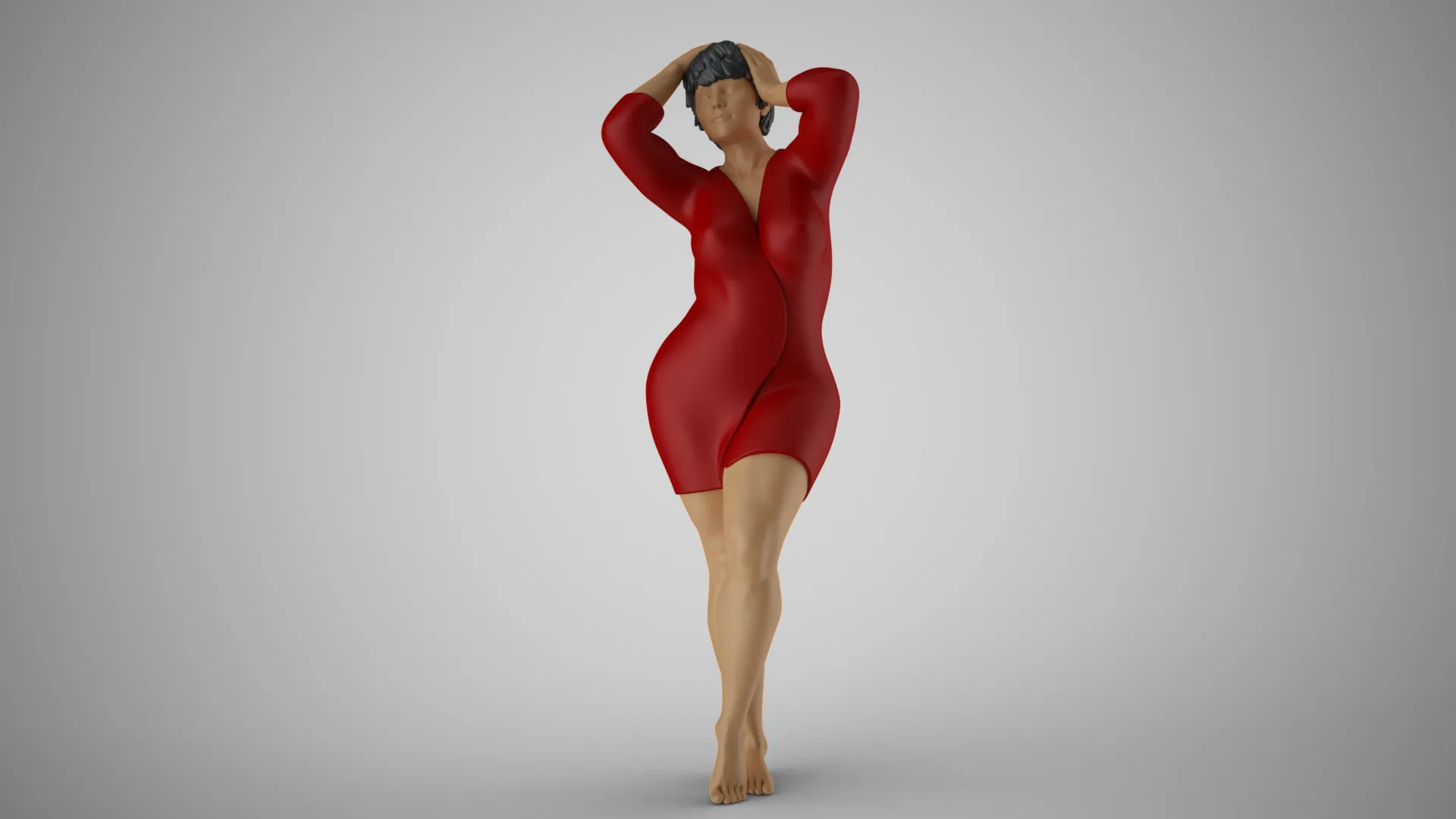 Tender Girl 6 3D Print Model .c4d .max .obj .3ds .fbx .stl .blend 