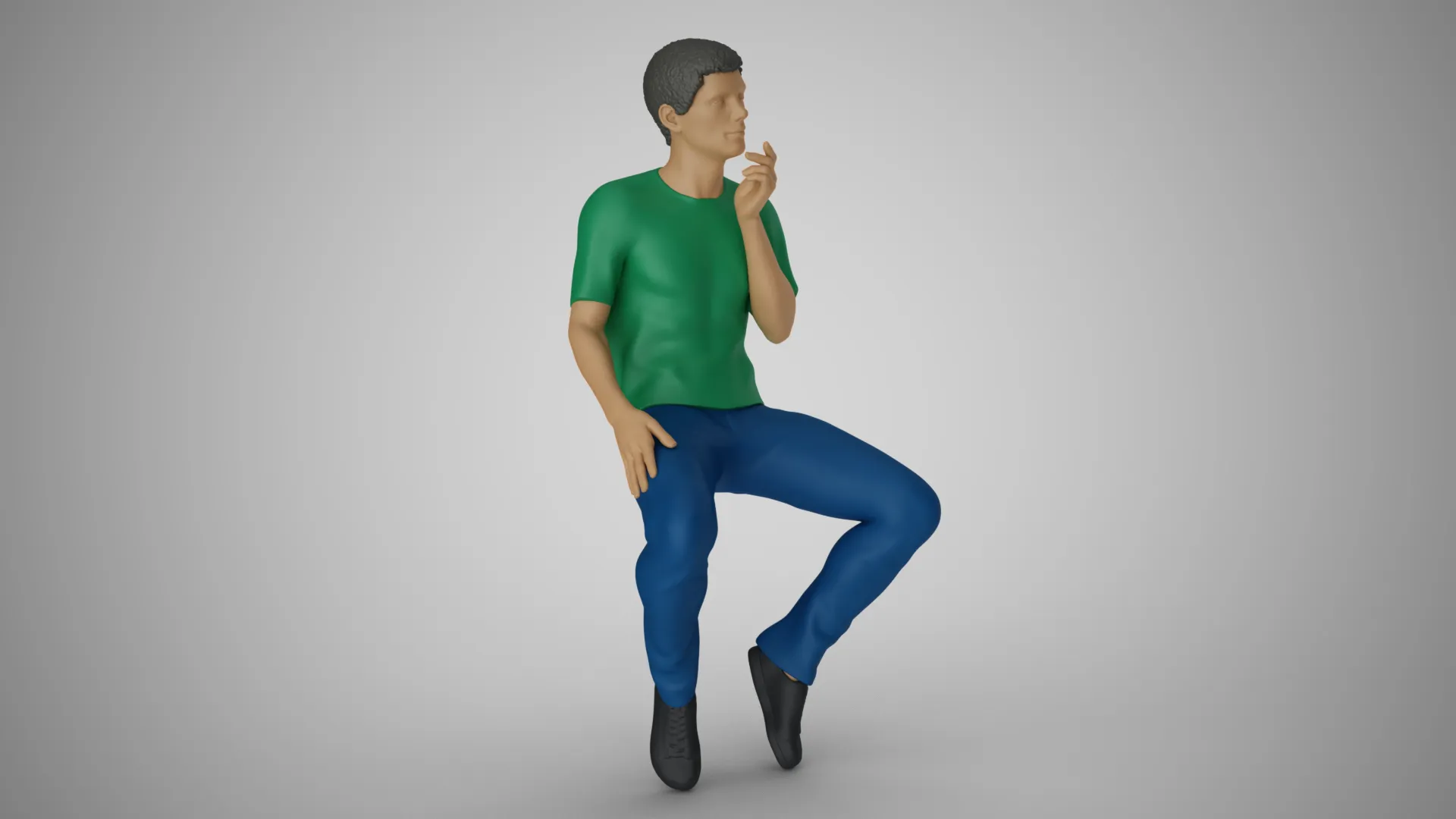 Sociable Man 3D Print Model .c4d .max .obj .3ds .fbx .stl .blend 