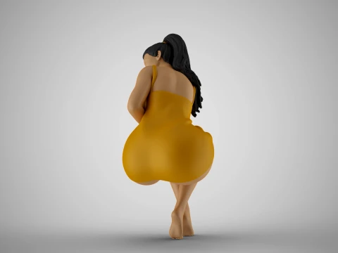 Sitting Woman Thinking 6 3D Print Model