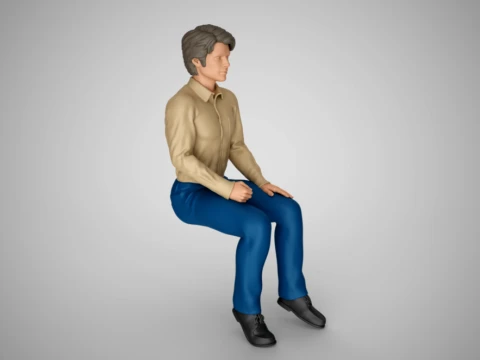 Sitting Man Model do druku 3D
