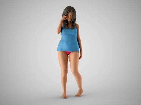 Sad Woman 3Dプリントモデル