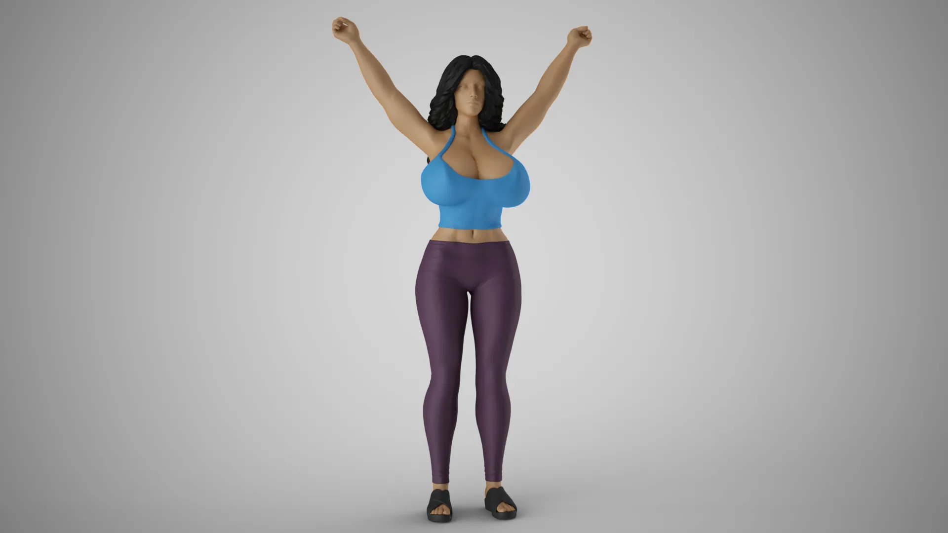 Excited Fan 3D Print Model .c4d .max .obj .3ds .fbx .stl .blend 