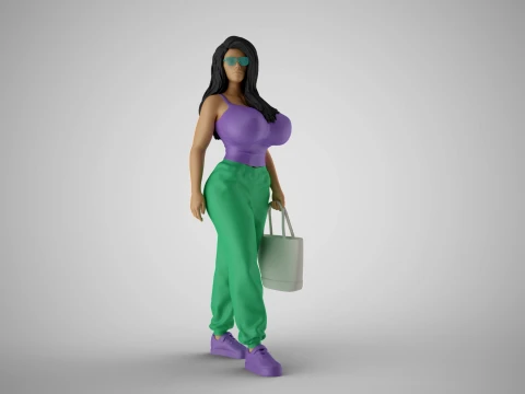 Mall Girl likes Shopping 3D Принт Модель