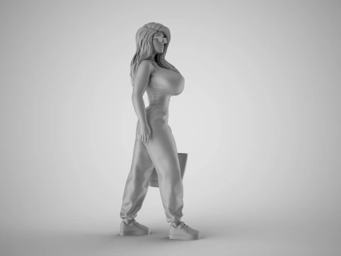 Mall Girl likes Shopping 3D Print Model