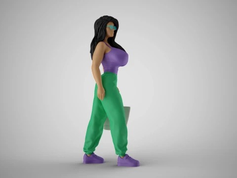 Mall Girl likes Shopping 3D Print Model