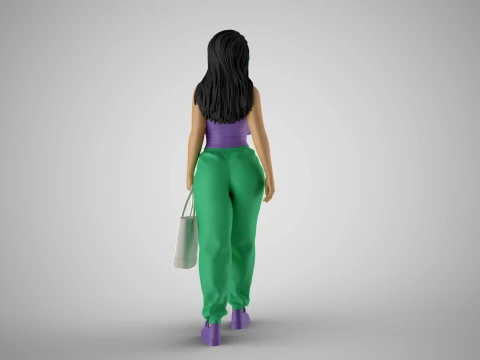 Mall Girl likes Shopping 3D Print Model