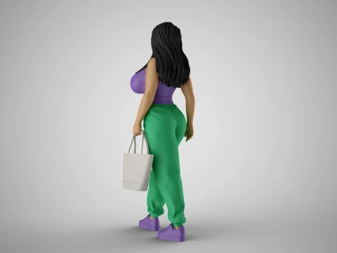 Mall Girl likes Shopping 3D Print Model