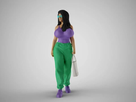 Mall Girl likes Shopping 3D Print Model
