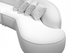 Teddy sofa KAZA 3D मॉडल