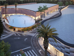 The modern plaza shopping mall 3D scene Model 3D