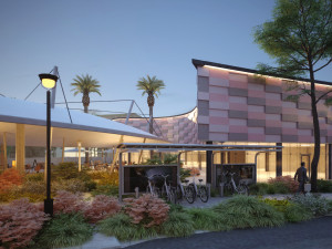 The modern plaza shopping mall 3D scene Model 3D
