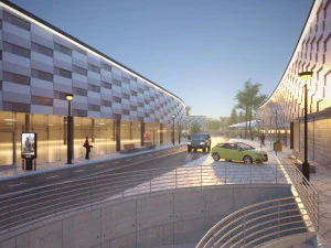 The modern plaza shopping mall 3D scene 3D Model
