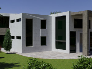 The contemporary modern house scene Modelo 3D