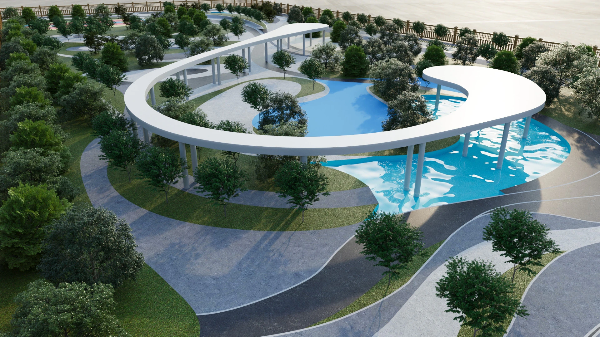 Parque Esportivo da Cidade Modelo 3D Modelo 3D .c4d .max .obj .3ds .fbx .stl .blend 