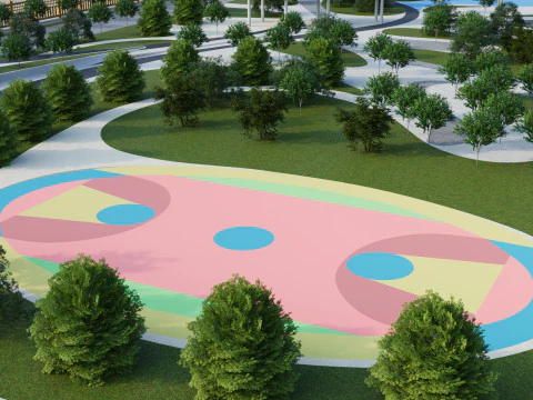 Parque Esportivo da Cidade Modelo 3D Modelo 3D