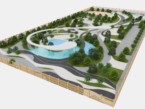 3D City Sport Park 3D Model