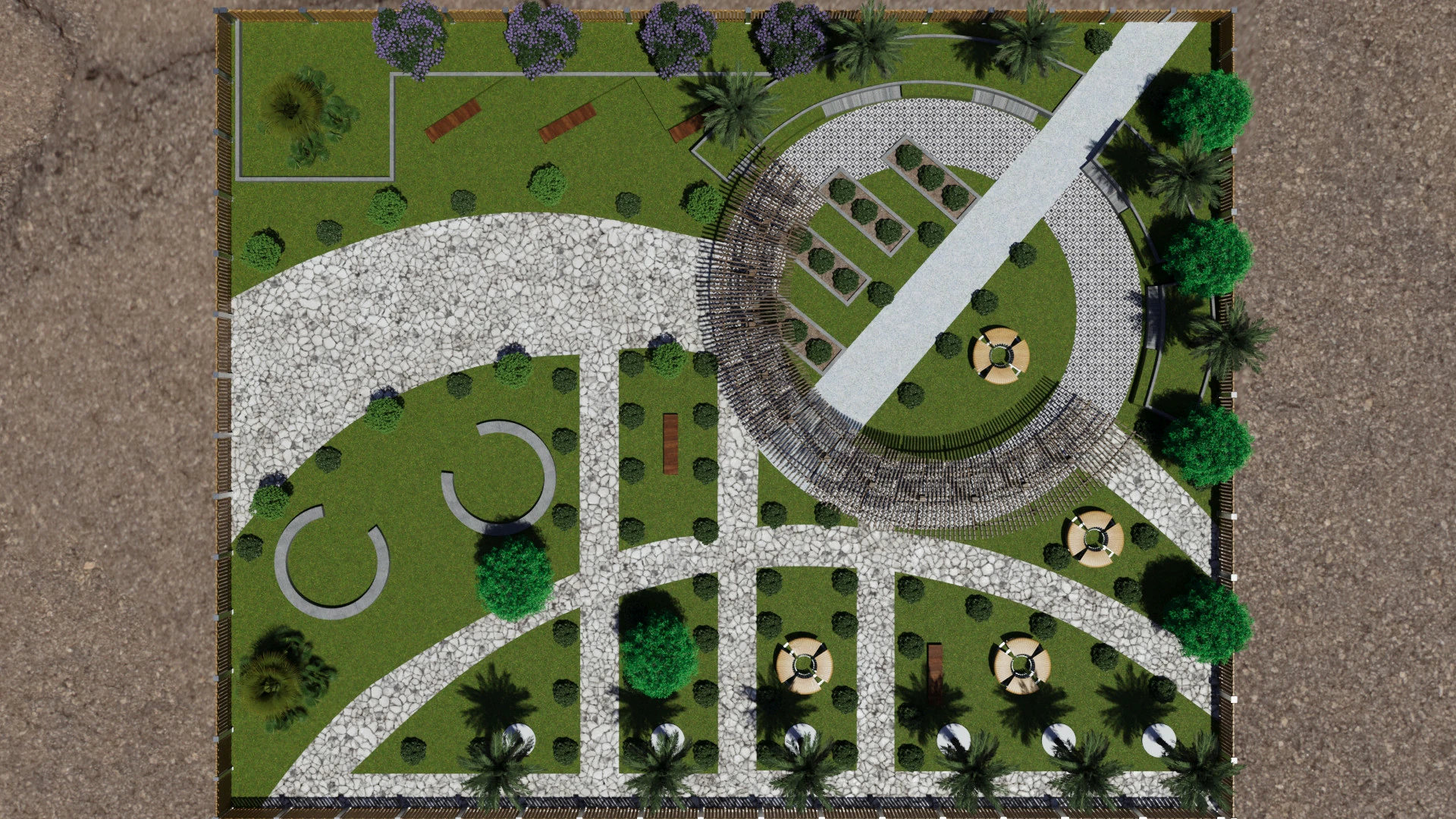 High-Detail 3D Landscape Model for Architectural Visualization 3D Model .c4d .max .obj .3ds .fbx .stl .blend