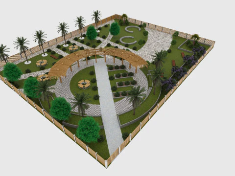 High-Detail 3D Landscape Model for Architectural Visualization 3D Model