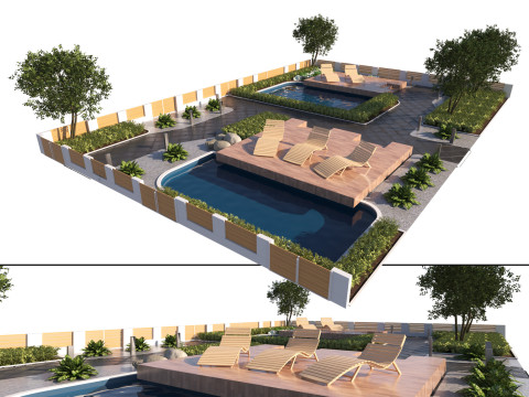 Modern Outdoor Living Space 3Dモデル