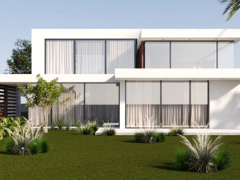 Modern House Exterior 3D Model