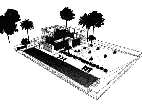 Modern House Exterior 3D Model