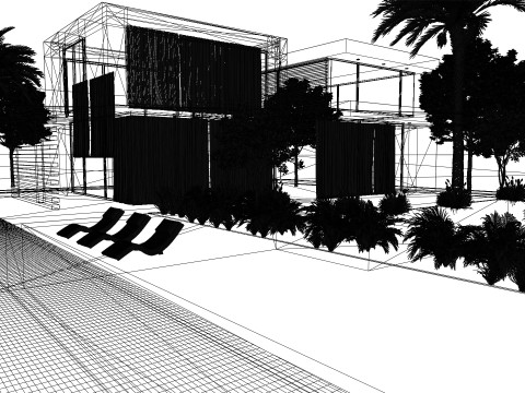 Modern House Exterior 3D Модель