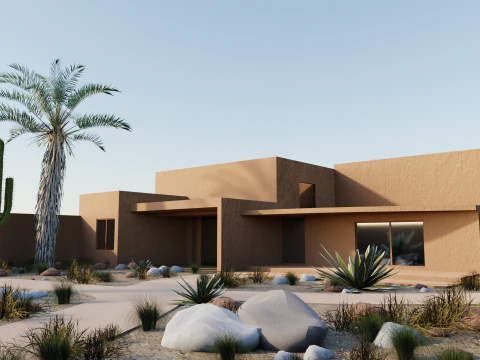 Eigentijds woestijnhuis 3D Model