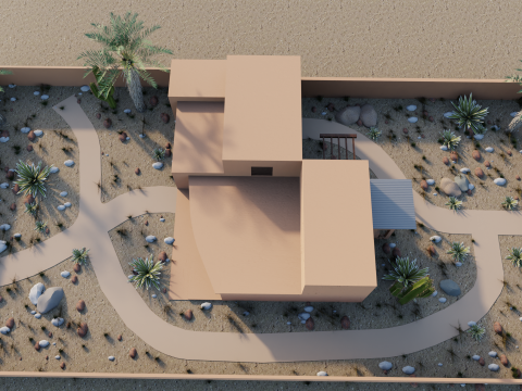 Contemporary desert home 3Dモデル