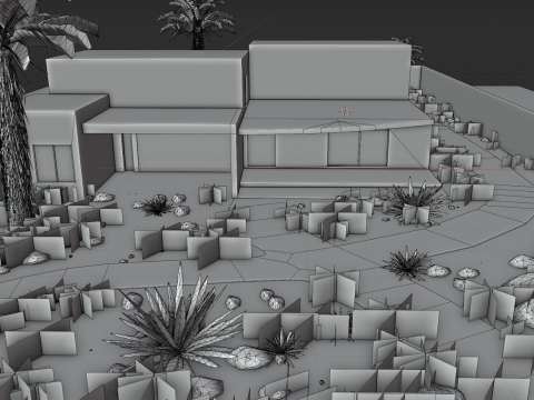 Contemporary desert home 3Dモデル