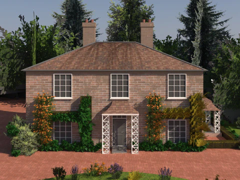 Klassiek Engels huisje 3D Model