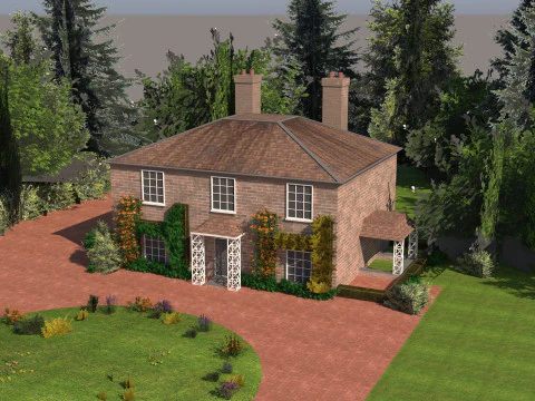 Classic English cottage 3D Model