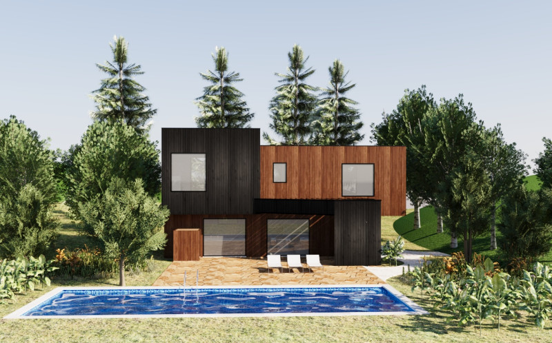 Contemporary Home with Poolside Terrace Model 3D .c4d .max .obj .3ds .fbx .stl .blend