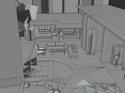 Game-Ready Modern Patio Scene 3D Model