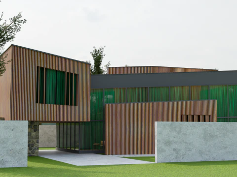Game-Ready Modern Minimalist House 3D Model