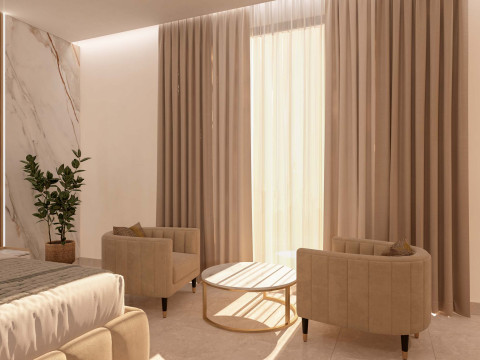 Highly detailed bedroom with dressing scene 3D Modell