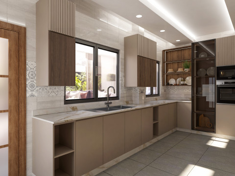 Modern Kitchen Scene 3D Model