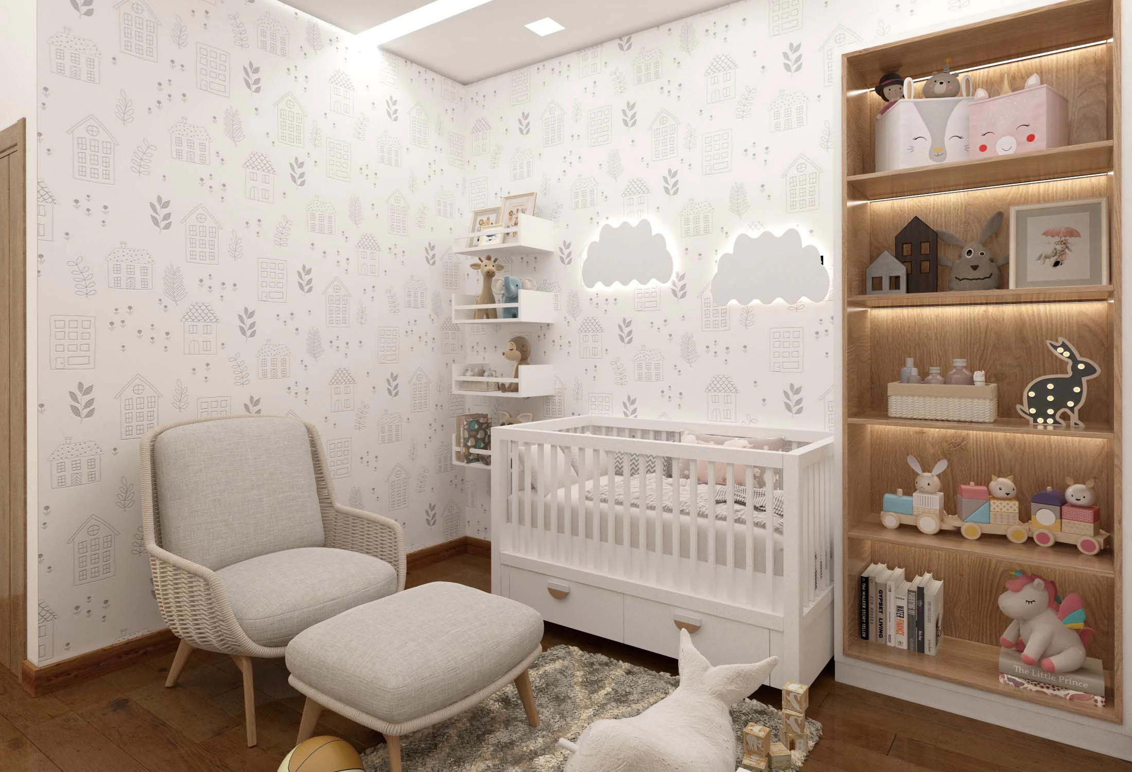 Kids Bedroom 3D Model .c4d .max .obj .3ds .fbx .stl .blend