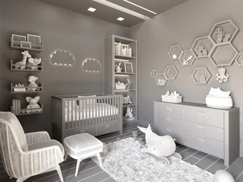 Kids Bedroom 3D Model