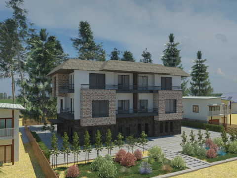 Modern Townhouse Block Modelo 3D