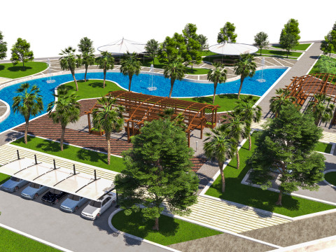 Modern Park and Recreation Area 3Dモデル