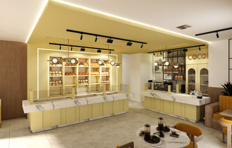 Modern Coffee Shop Bakery 3D Model .c4d .max .obj .3ds .fbx .stl .blend 