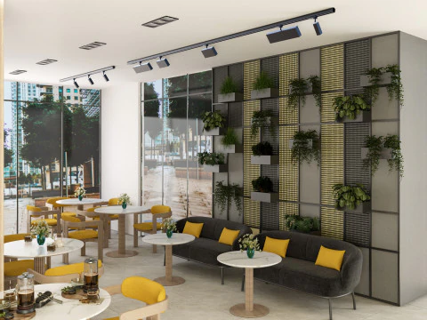 Panetteria moderna della caffetteria Modello 3D