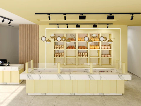 Panetteria moderna della caffetteria Modello 3D