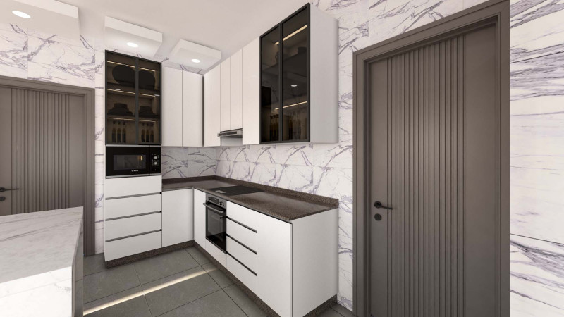 Modern Kitchen with Island 3D Model .c4d .max .obj .3ds .fbx .stl .blend 