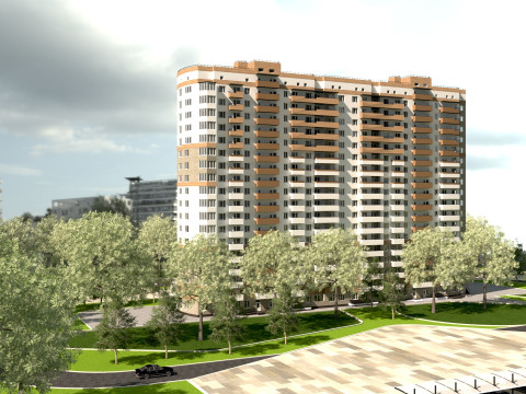 Sitio de torre residencial premium listo para Archviz Modelo 3D