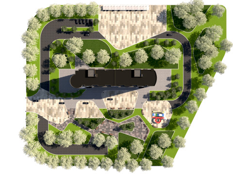 Site de torre residencial premium pronto para Archviz Modelo 3D