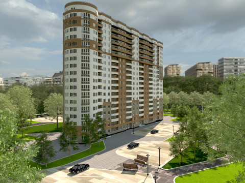 Site de torre residencial premium pronto para Archviz Modelo 3D