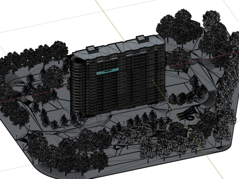 Site de torre residencial premium pronto para Archviz Modelo 3D